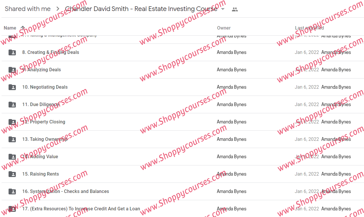 Chandler David Smith - Real Estate Investing Course proof download